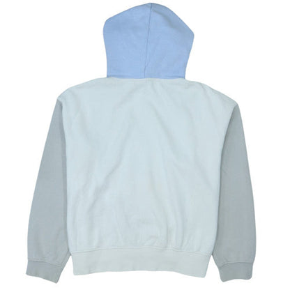 Nike Women Light Blue Colourblock Pullover Hoodie Size L