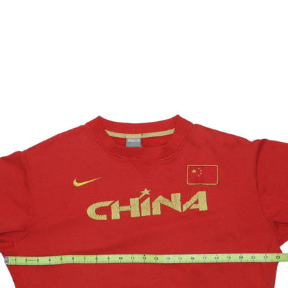 Nike Mens Red China Graphic Crew Neck 2XL Sweatshirt