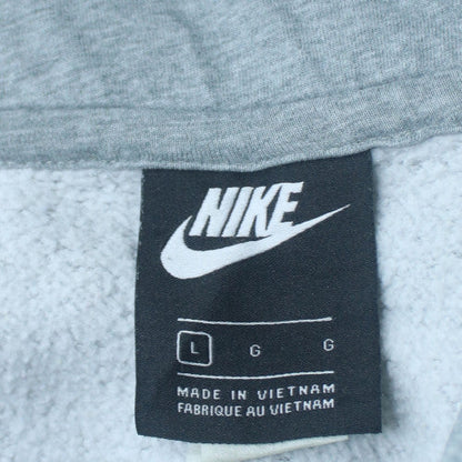 Nike Men's Grey Pullover Hoodie L Regular Fit Fleece Sweatshirt