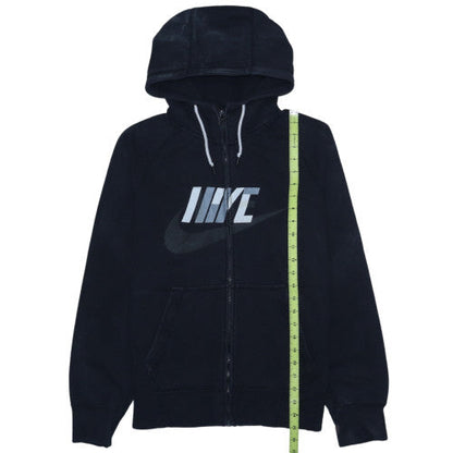 Nike Men's Black Full Zip Hoodie Sweatshirt Size M Graphic Logo
