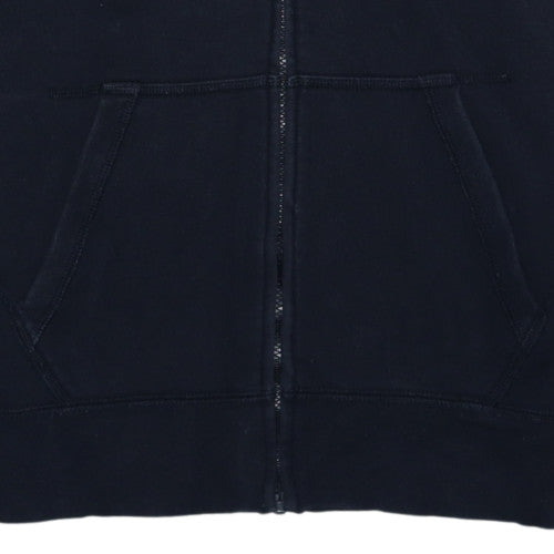 Nike Men's Black Full Zip Hoodie Sweatshirt Size M Graphic Logo