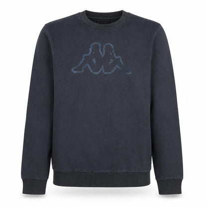 Kappa Men's Black Large Crew Neck Fleece Logo Sweatshirt