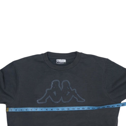 Kappa Men's Black Large Crew Neck Fleece Logo Sweatshirt