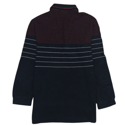 Lacoste Men's Blue Striped Long Sleeve Cotton Polo Shirt M