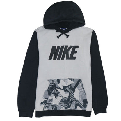 Nike Men's Grey Pullover Hoodie L Fleece Graphic Sportswear
