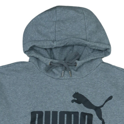 Puma Men's Grey 3XL Pullover Hoodie with Logo and Kangaroo Pocket