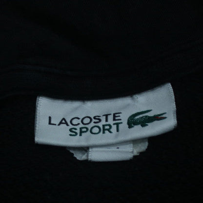 Lacoste Sport Men's Black Full Zip Hoodie Size M Cotton Blend