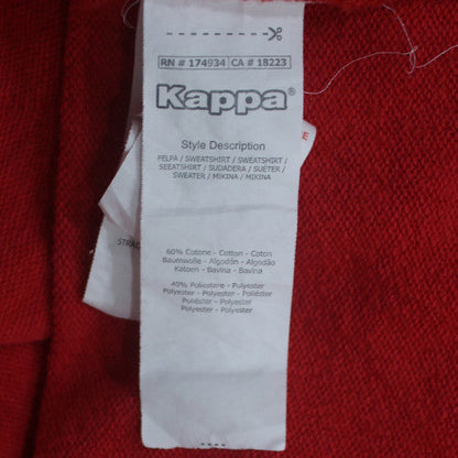 Kappa Men's Red Pullover Hoodie XL Rugby Logo Sportswear
