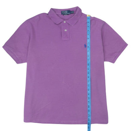 Ralph Lauren Men's Purple Cotton Polo Shirt XL Slim Fit Classic