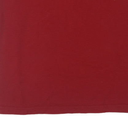 Nike Men's Red XL Regular Fit Sports Logo Crew Neck T-Shirt