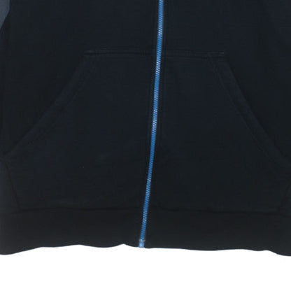 adidas Men Black Blue 2XL Full Zip Hoodie Sports Fleece