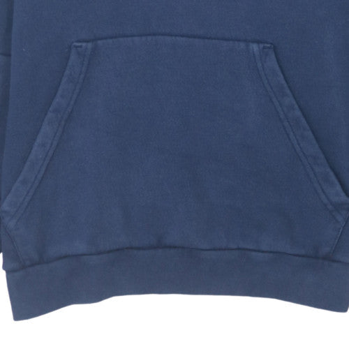 Adidas Men's Blue Pullover Hoodie Medium Classic 3-Stripes Style
