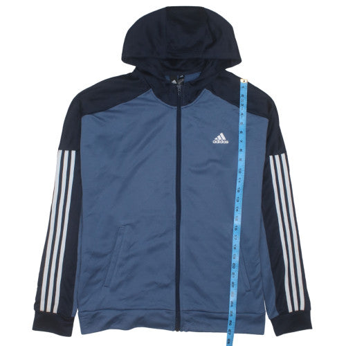 Adidas Men's Blue Full Zip Hooded Track Jacket Size L