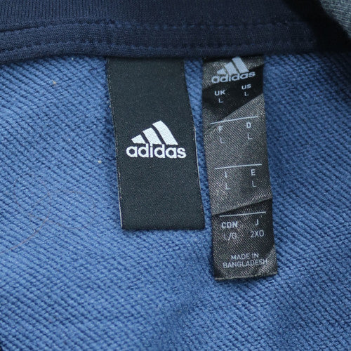 Adidas Men's Blue Full Zip Hooded Track Jacket Size L