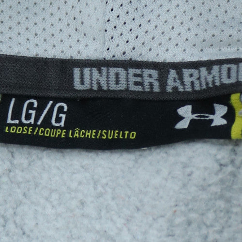 Under Armour Mens Grey Full Zip Hoodie Size L Sports Fleece