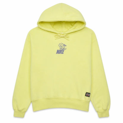 Nike Men’s Yellow Pullover Hoodie Small Graphic Print Fleece