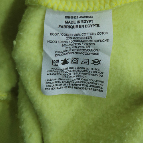Nike Men’s Yellow Pullover Hoodie Small Graphic Print Fleece