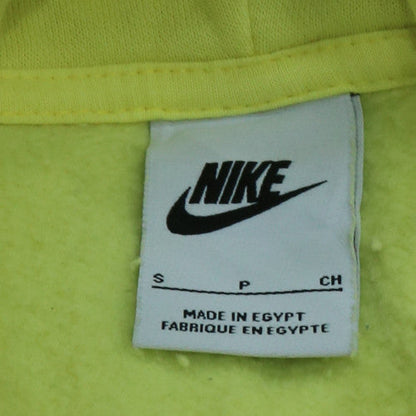Nike Men’s Yellow Pullover Hoodie Small Graphic Print Fleece