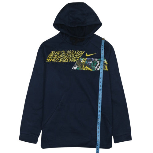 Nike Men's Blue Dri-FIT Pullover Hoodie M Graphic Sportswear