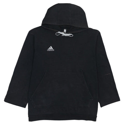 Adidas Men’s Black Pullover Hoodie Size L Sports Fleece Sweatshirt