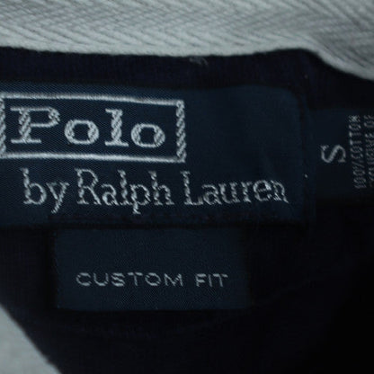Ralph Lauren Men's Blue Long Sleeve Rugby Polo Shirt Size S