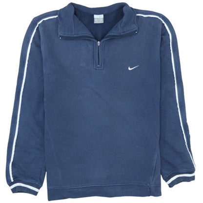 Nike Men's Blue 1/2 Zip Fleece Sweatshirt Size M