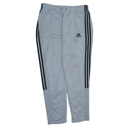adidas Men's Grey Track Pants L Regular Fit French Terry Tapered