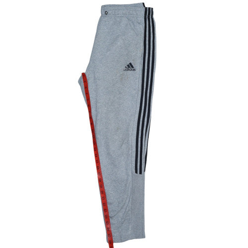 adidas Men's Grey Track Pants L Regular Fit French Terry Tapered
