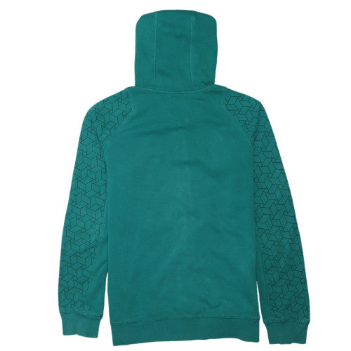 Adidas Men's Green Full Zip Hoodie Size M Regular Logo Sweatshirt