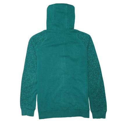 Adidas Men's Green Full Zip Hoodie Size M Regular Logo Sweatshirt
