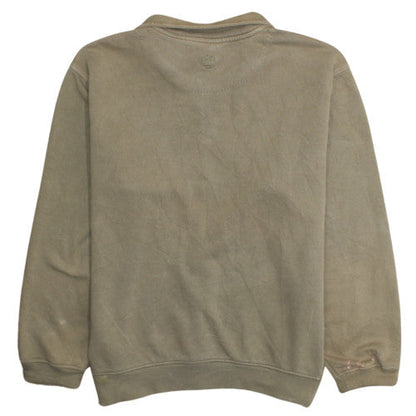 Timberland Men's Brown 1/4 Zip Fleece Sweatshirt Size M