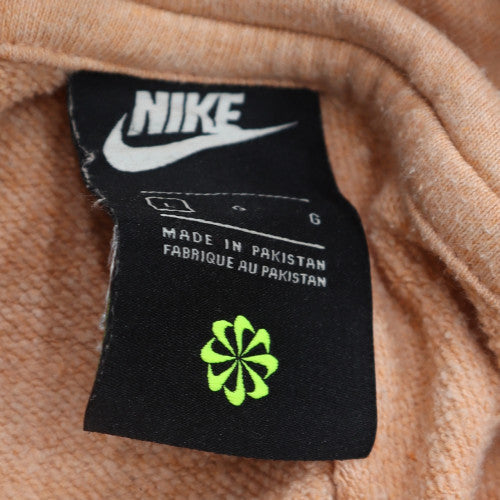 Nike Men's Beige Pullover Hoodie L Fleece Cotton Blend