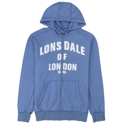 Lonsdale London Men Blue Full Zip Hoodie Large Regular Fit