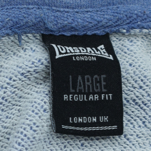Lonsdale London Men Blue Full Zip Hoodie Large Regular Fit