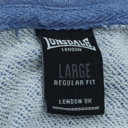 Lonsdale London Men Blue Full Zip Hoodie Large Regular Fit
