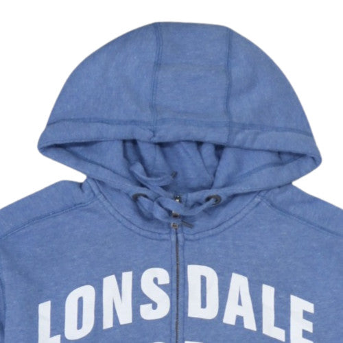 Lonsdale London Men Blue Full Zip Hoodie Large Regular Fit