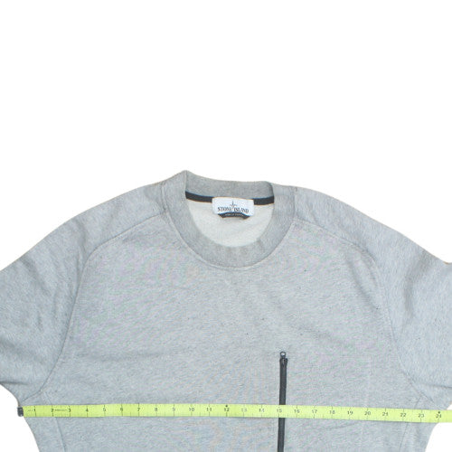 Stone Island Men's Grey Crew Neck Pullover Sweatshirt Size M