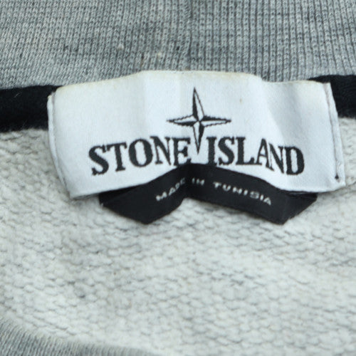 Stone Island Men's Grey Crew Neck Pullover Sweatshirt Size M