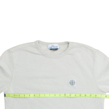 Stone Island Men's Beige Sweatshirt Medium Crew Neck Pullover