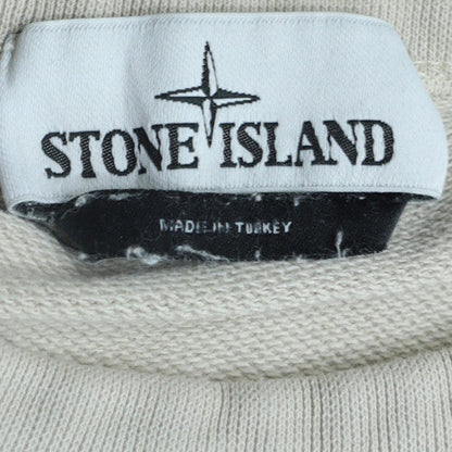 Stone Island Men's Beige Sweatshirt Medium Crew Neck Pullover