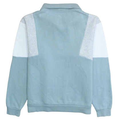 Diesel Men's Blue Colour Block Quarter Zip Sweatshirt L