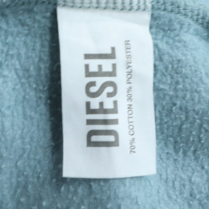Diesel Men's Blue Colour Block Quarter Zip Sweatshirt L