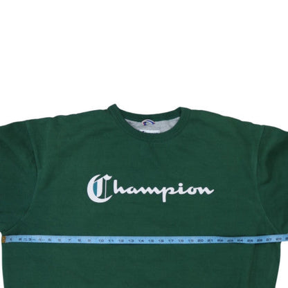 Champion Men Green 2XL Pullover Sweatshirt Crew Neck Fleece