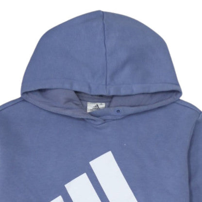 Adidas Men Blue XL Pullover Hoodie Fleece Logo Sportswear