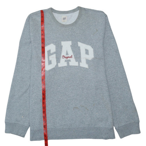 GAP Men's Grey Crew Neck Logo Sweatshirt XL Cotton Blend
