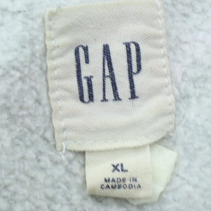 GAP Men's Grey Crew Neck Logo Sweatshirt XL Cotton Blend