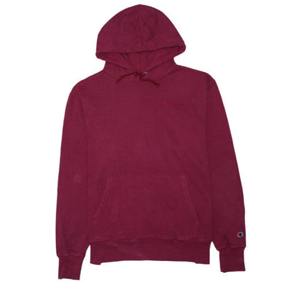Champion Men’s Red Pullover Hoodie Large Fleece Logo Sweatshirt