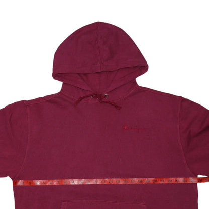 Champion Men’s Red Pullover Hoodie Large Fleece Logo Sweatshirt
