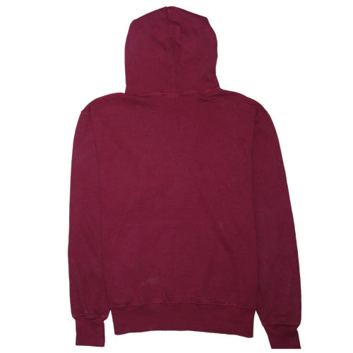 Champion Men’s Red Pullover Hoodie Large Fleece Logo Sweatshirt