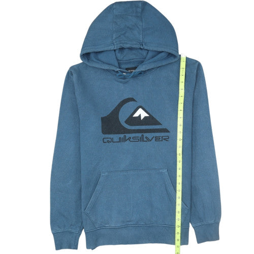 Quiksilver Men’s Blue Pullover Hoodie S Regular Fit Surf Style